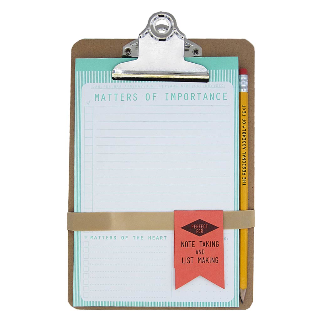 Matters of Importance Clipboard
