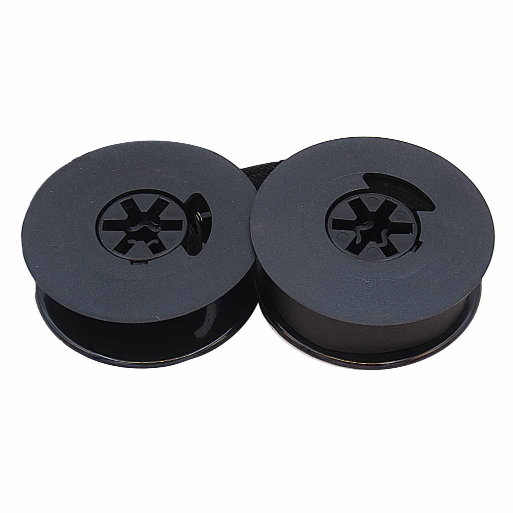 This is a Universal Typewriter Ribbon that fits most manual typewriters. Measure your spools, and if they are 2" in diametre, you are in luck. Dust off that old machine and start your novel. These spools have black ink only.