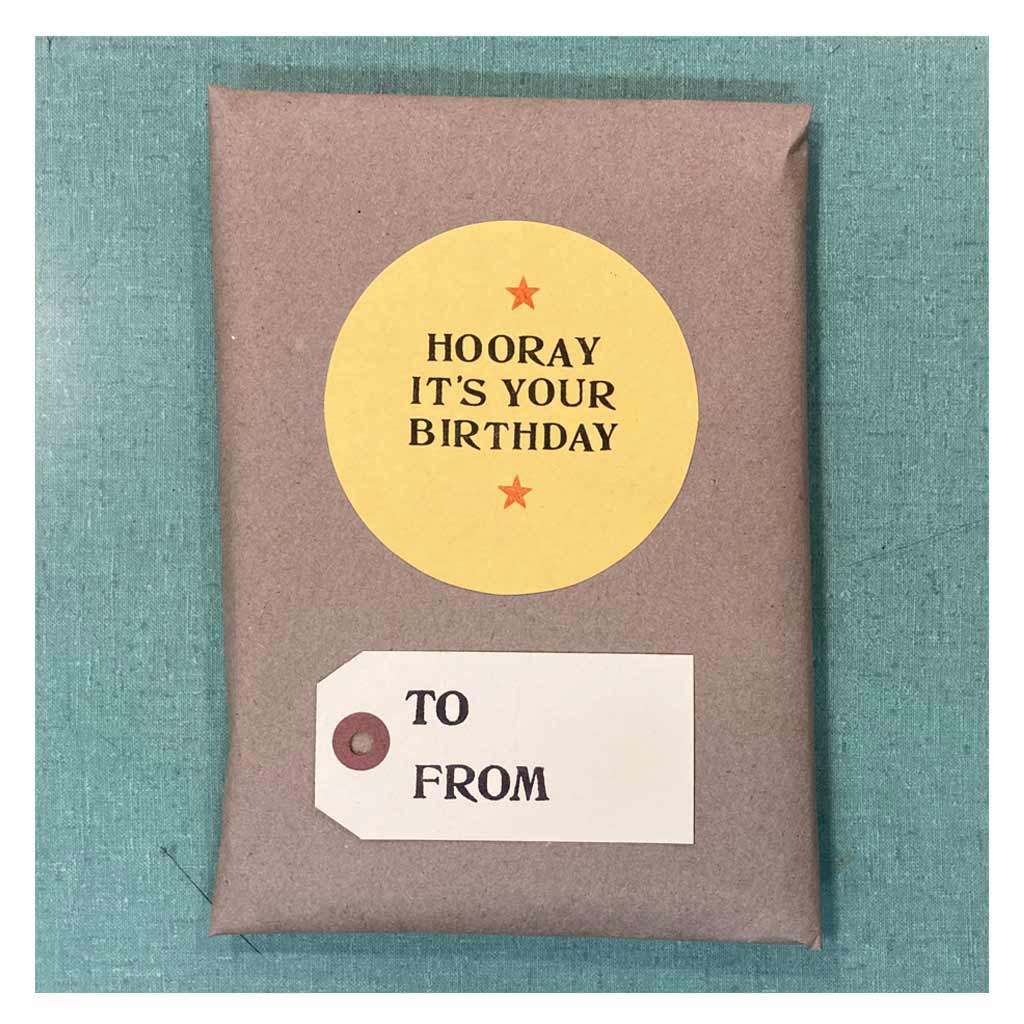 Wrapped in a brown paper parcel, this kit is perfect to send a little birthday cheer to a loved one. Items included: a stationery set, magnets, a handy notebook, a pack of rain checks and a semaphore birthday card to keep them busy.