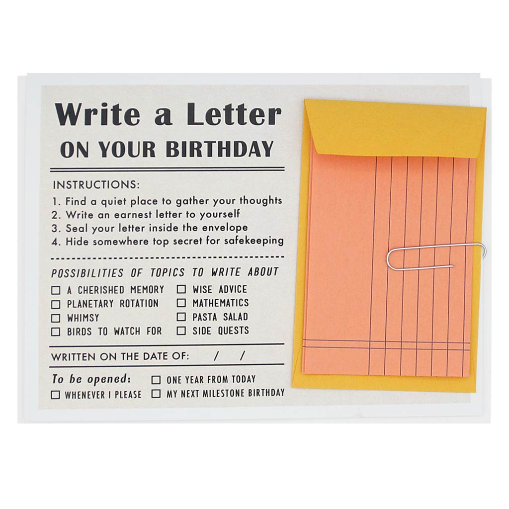 Write a Letter on your Birthday