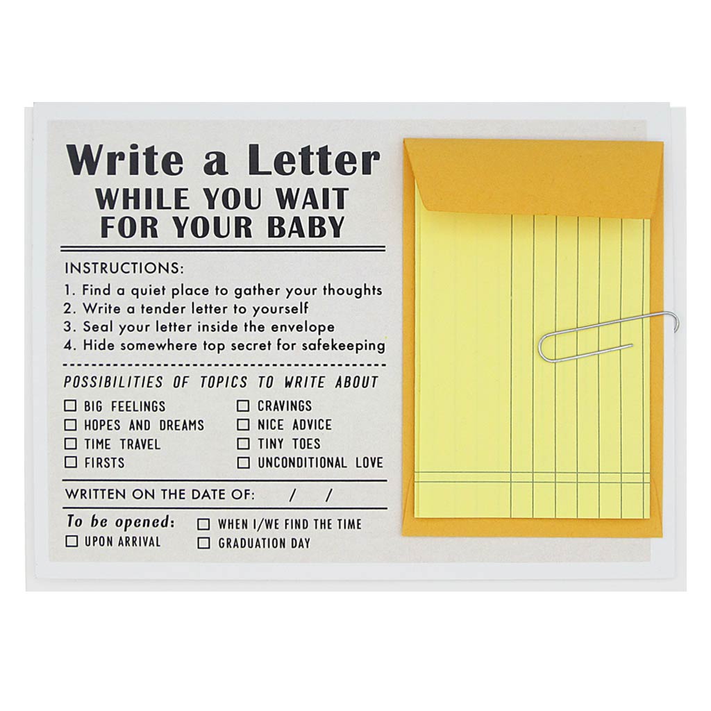 Write a Letter While you Wait for your Baby