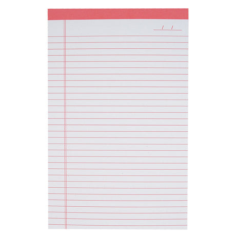 Perfect for list making, note taking or letter writing. This bright pink lined notepad measures 5 ½ x 8 ½” and has approximately 50 pages of recycled paper.