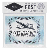 The best things arrive by post. Contains 10 postcards, 2 of each design. Postcards measure 4 ¼” x 5 ½”. 