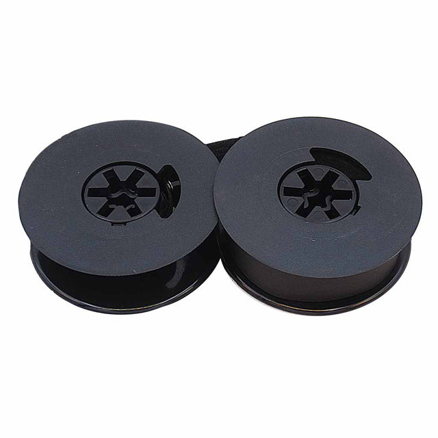 This is a Universal Typewriter Ribbon that fits most manual typewriters. Measure your spools, and if they are 2" in diametre, you are in luck. Dust off that old machine and start your novel. These spools have black ink only.