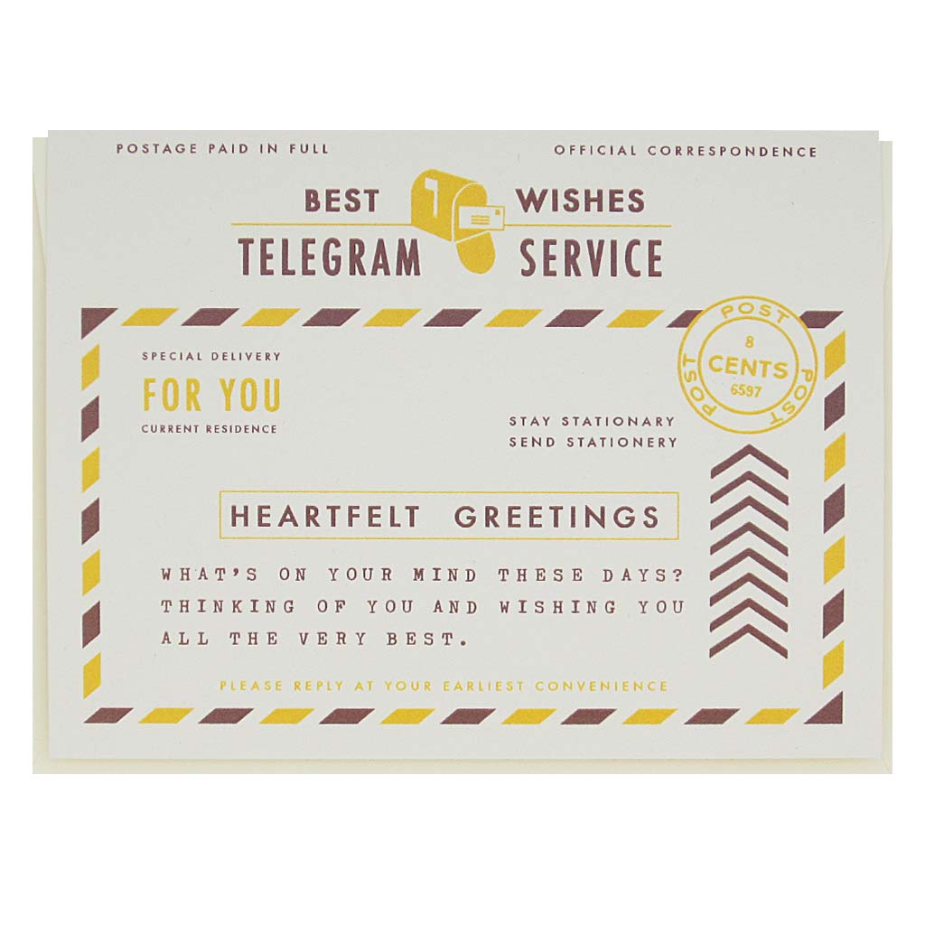 Let someone know you are thinking of them with this heartfelt card. Measures 4¼” x 5½”, comes with a cream envelope & is blank inside.