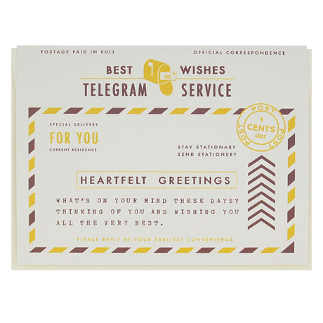 Let someone know you are thinking of them with this heartfelt card. Measures 4¼” x 5½”, comes with a cream envelope & is blank inside.