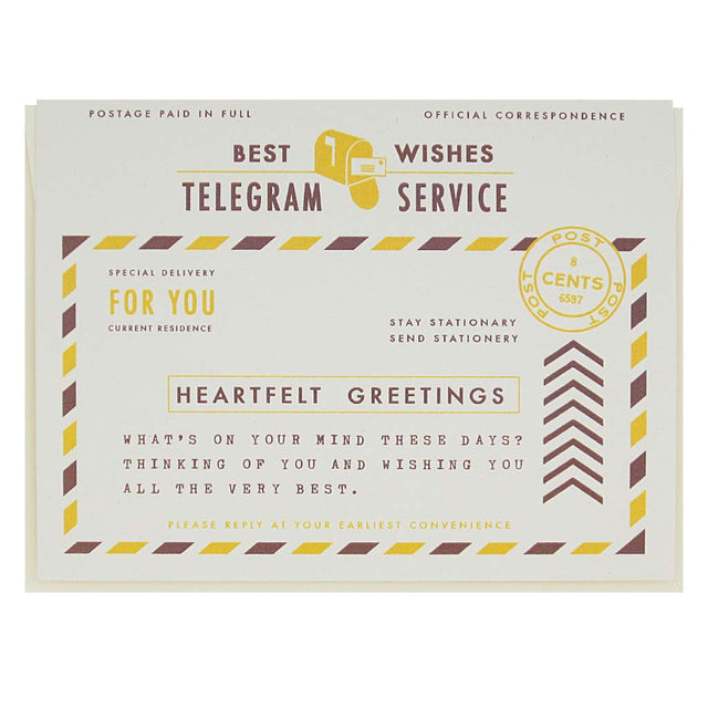 Let someone know you are thinking of them with this heartfelt card. Measures 4¼” x 5½”, comes with a cream envelope & is blank inside.