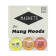 Choose your mood for the day with this pack of three 1" magnets depicting faces with different emotions.. Pack measures 3" x 3½".