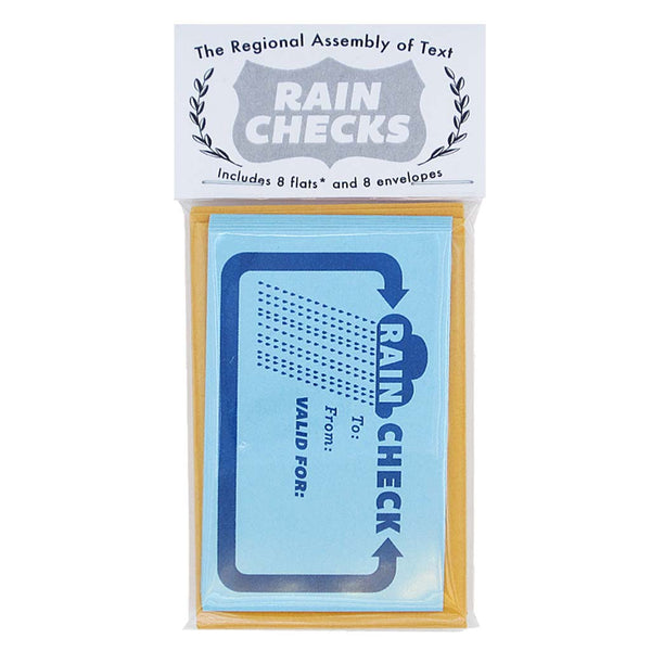 Rain Checks – The Regional Assembly of Text