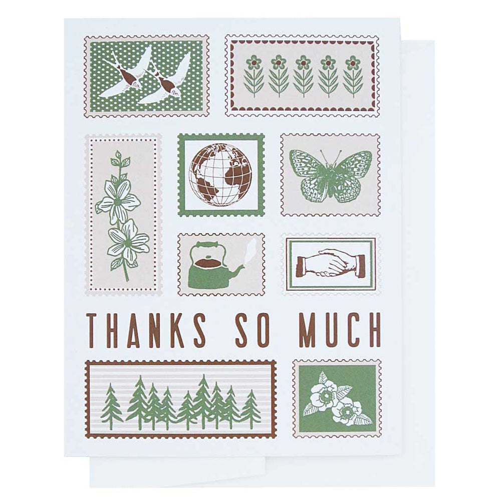 Box of 12 - Thanks Postage Stamps